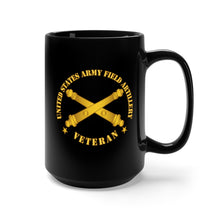Load image into Gallery viewer, Black Mug 15oz - Army - US Army Field Arty Vet w Branch