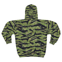 Load image into Gallery viewer, AOP Unisex Zip Hoodie - Military Tiger Stripe Jungle Camouflage