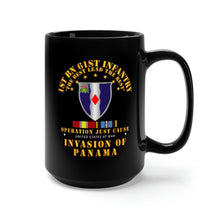 Load image into Gallery viewer, Black Mug 15oz - Just Cause - 1st Bn 61st Infantry w Svc Ribbons wo DS