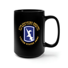 Load image into Gallery viewer, Black Mug 15oz - 67th Infantry Brigade - SSI - All Hell Cant stop Us X 300