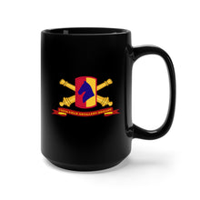 Load image into Gallery viewer, Black Mug 15oz - Army - 138th Field Artillery w Br - Ribbon