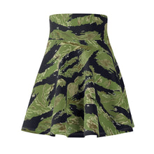 Load image into Gallery viewer, Women's Skater Skirt - Vietnam Military Tiger Stripe Jungle Camouflage