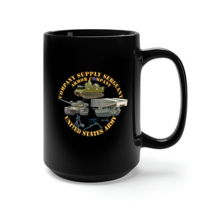 Black Mug 15oz - Company Supply Sergeant - Armor Company w Weapons and Vehicles X 300
