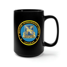 Load image into Gallery viewer, Black Mug 15oz - Army - Military Intellligence Corps Veteran