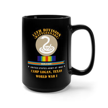 Load image into Gallery viewer, Black Mug 15oz - Army - 15th Division - Rattlesnake - Camp Logan Tx - WWI