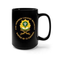 Load image into Gallery viewer, Black Mug 15oz - Army - 2nd Armored Cavalry Regiment DUI - Battle of 73 Easting