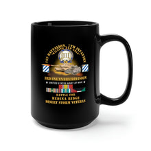 Load image into Gallery viewer, Black Mug 15oz - 1st Battalion, 7th Infantry - 3rd ID - Battle Medina Ridge w M1 - M2 - Desert Storm Veteran X 300