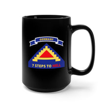 Load image into Gallery viewer, Black Mug 15oz - Army - 7th United States Army W 7 Steps Hell W Scroll