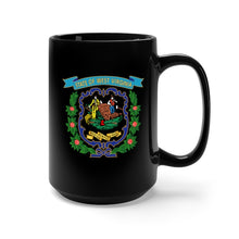 Load image into Gallery viewer, Black Mug 15oz - Govt - West Virginia - 1863 - Blue - Gold X 300