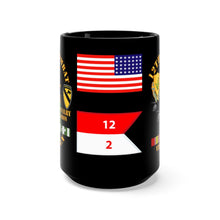 Load image into Gallery viewer, Black Mug 15oz - Army - 2nd Battalion, 12th Cavalry (Air Cav) Vietnam Veteran