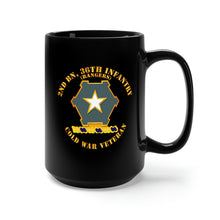 Load image into Gallery viewer, Black Mug 15oz - Army - 2nd Bn 36th Infantry DUI - Rangers - Cold War Vet