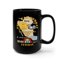 Load image into Gallery viewer, Black Mug 15oz - Army - Gulf War Combat Vet - Transportation Corps w CAB X 300