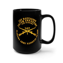 Load image into Gallery viewer, Black Mug 15oz - Army - 1st Bn, 167th Infantry - 4th Alabama - ALARNG - Inf Branch X 300