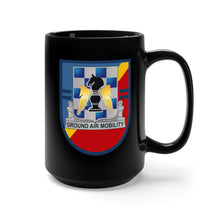 Load image into Gallery viewer, Black Mug 15oz - Army - 2nd Bn (Assault), 82nd Aviation Regiment Flash w DUI wo Txt
