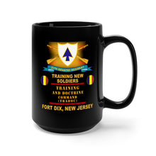 Load image into Gallery viewer, Black Mug 15oz - Army - 26th Infantry Regiment - DUI w Br - Ribbon - TOP - Ft Dix w TRADOC X 300