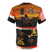 Load image into Gallery viewer, All Over Printing - Army - 9th Cavalry - 10th Cavalry Regiments - Buffalo Soldiers w Cavalrymen & Guidons in Western Sunset