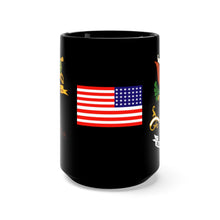 Load image into Gallery viewer, Black Mug 15oz - Army - 3rd Armored Cavalry Regiment with Cavalryman and Blood and Steel