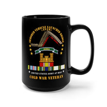 Load image into Gallery viewer, Black Mug 15oz - Armoured Vehicle Launcher Bridge (AVLB) - Launching - w KoreaTab - COLD WAR VET X 300