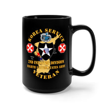 Load image into Gallery viewer, Black Mug 15oz - Army - Korea Service Vet - 2nd Infantry Div - 8th US Army