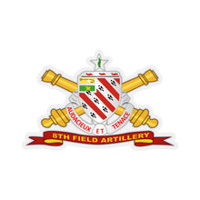 Load image into Gallery viewer, Kiss-Cut Stickers - Army - 8th Field Artillery w Br - Ribbon