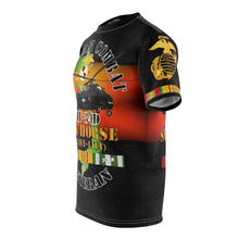 Load image into Gallery viewer, Unisex AOP Tee - USMC - Vietnam Combat Veteran - UH-34D Sea Horse with Vietnam Service Ribbon