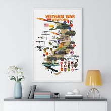 Load image into Gallery viewer, Premium Framed Vertical Poster - Map - Vietnam Units -with Wpns - Equipment