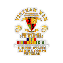 Load image into Gallery viewer, Kiss-Cut Stickers - USMC - Vietnam War Veteran - 3rd Bn, 5th Marines w CAR VN SVC