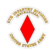 Load image into Gallery viewer, Kiss-Cut Stickers - Army - 5th Infantry Division - US Army