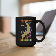 Load image into Gallery viewer, Black Mug 15oz - Map - Vietnam Units - 3 wo DS