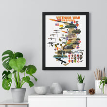 Load image into Gallery viewer, Premium Framed Vertical Poster - Map - Vietnam Units -with Wpns - Equipment