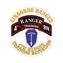 Load image into Gallery viewer, Kiss-Cut Stickers - SOF - 4th Ranger Training Battalion - ABN RGR - Fbga X 300