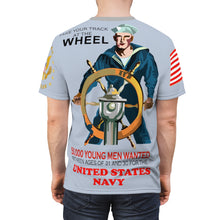 Load image into Gallery viewer, AOP - Navy - Take Your Track at the Wheel - 50, 000 Men Wanted - Usn - American Sailor