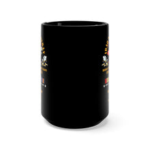 Load image into Gallery viewer, Black Mug 15oz - USN - Iraq War Vet - NMCB 23 OIF 11-2 - Signs w IRAQ SVC X 300