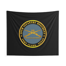 Load image into Gallery viewer, Indoor Wall Tapestries - Army - 39th Infantry Regiment - Buffalo Soldiers - Fort Clark, TX w Inf Branch