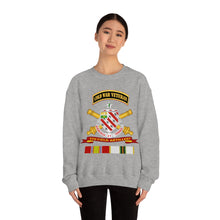 Load image into Gallery viewer, Unisex Heavy Blend Crewneck Sweatshirt - Army - 8th Field Artillery w Br - Ribbon COLD WAR Vet Tab
