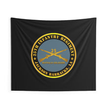 Load image into Gallery viewer, Indoor Wall Tapestries - Army - 25th Infantry Regiment - Jackson Barracks, LA - Buffalo Soldiers w Inf Branch