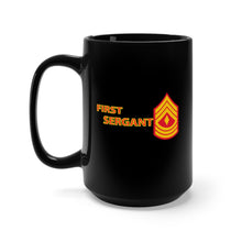 Load image into Gallery viewer, Black Mug 15oz - USMC - E8 - First Sergeant (1SG) X 300