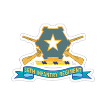 Load image into Gallery viewer, Kiss-Cut Stickers - 36th Infantry Regiment - DUI w Br - Ribbon X 300