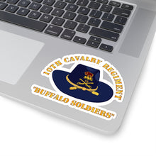 Load image into Gallery viewer, Kiss-Cut Stickers - Army - 10th Cavalry Regiment w Cav - Buffalo Soldiers