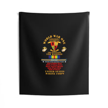 Load image into Gallery viewer, Indoor Wall Tapestries - USMC - WWI - 3rd Bn, 5th Marines - w WWI Ribbon - Streamer