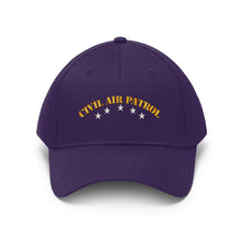 Load image into Gallery viewer, Twill Hat - CAP - Civil Air Patrol w Silver Stars - Hat - Direct to Garment (DTG) - Printed