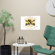 Load image into Gallery viewer, Horizontal Matte Poster - 1st Cavalry Division, 1st Heavy Brigade Combat Team - Ironhorse w Brass Background X 300