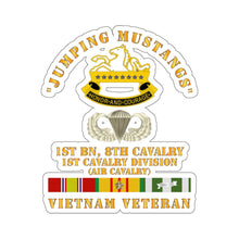 Load image into Gallery viewer, Kiss-Cut Stickers - Army - Jumping Mustangs w DUI - ABN Basic - 1st Bn 8th Cav w VN
