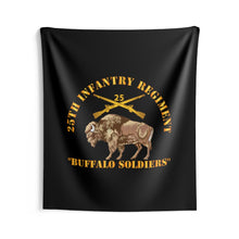 Load image into Gallery viewer, Indoor Wall Tapestries - Army - 25th Infantry Regiment - Buffalo Soldiers w 25th Inf Branch Insignia