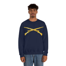 Load image into Gallery viewer, Unisex Heavy Blend Crewneck Sweatshirt - Army - Infantry Branch - Crossed Rifles