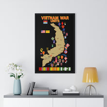 Load image into Gallery viewer, Premium Framed Vertical Poster - Map - Vietnam Units - 3 wo DS - Black