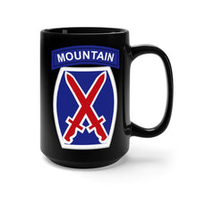 Load image into Gallery viewer, Black Mug 15oz - Army - 10th Mountain Division wo Txt