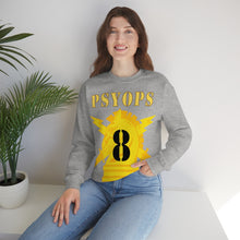 Load image into Gallery viewer, Unisex Heavy Blend Crewneck Sweatshirt - Army - PSYOPS w Branch Insignia - 8th Battalion Numeral - Line X 300 - Hat