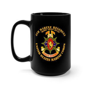 Black mug 15oz -  USMC - 8th Marine Regiment - More Than Duty