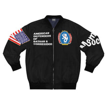 Load image into Gallery viewer, Men's AOP Bomber Jacket - American Defenders Of Bataan Corregidor - Ms Log